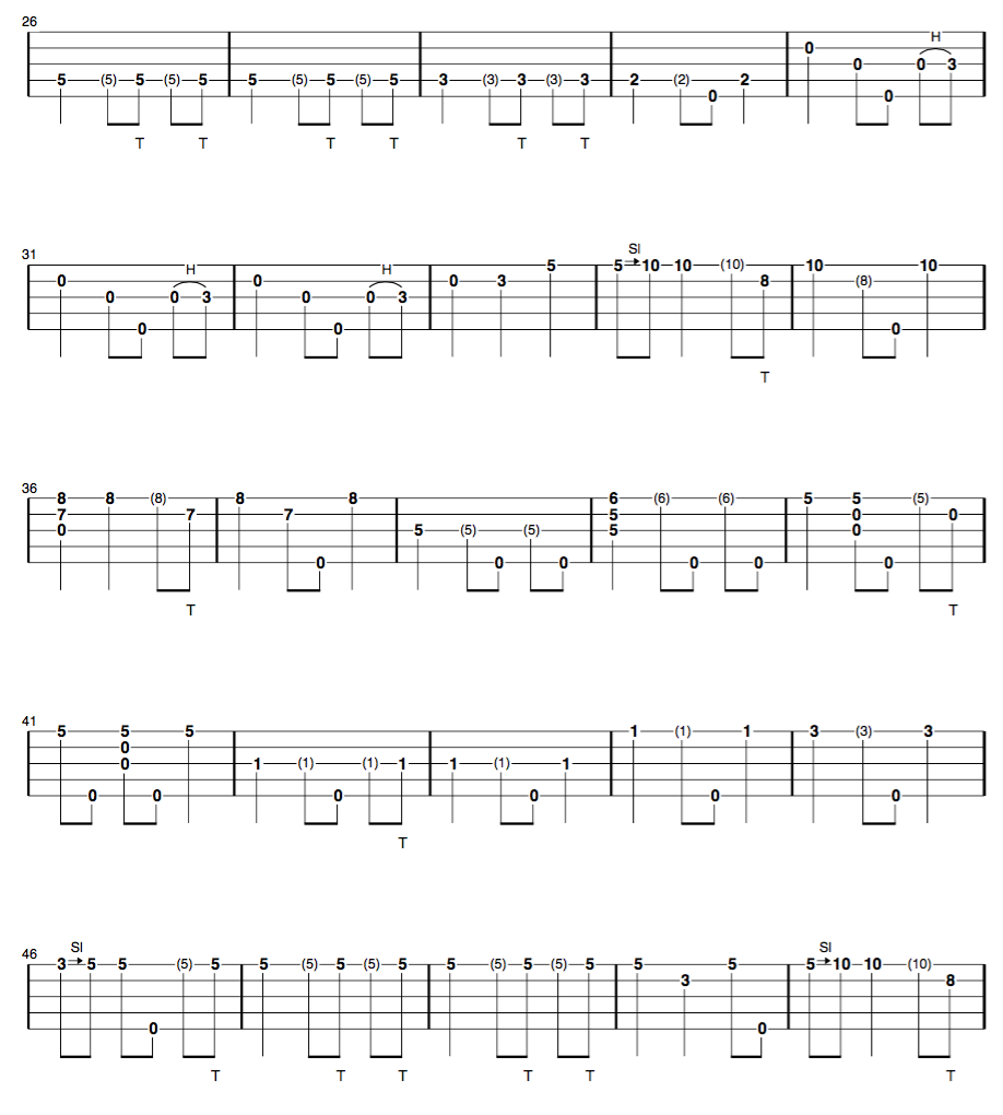 game of thrones clawhammer banjo tab part 2