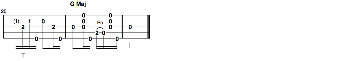 clawhammer banjo tab for Redwing part 2