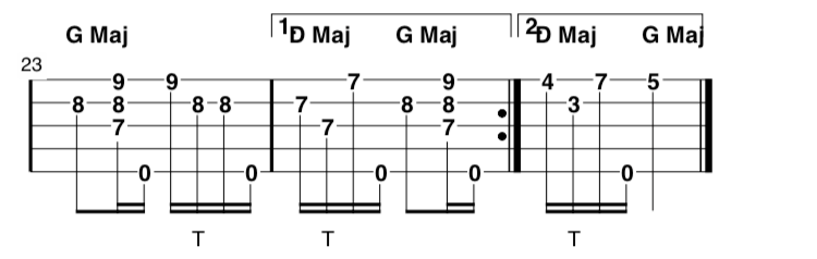 stoney point clawhammer banjo tab part 2